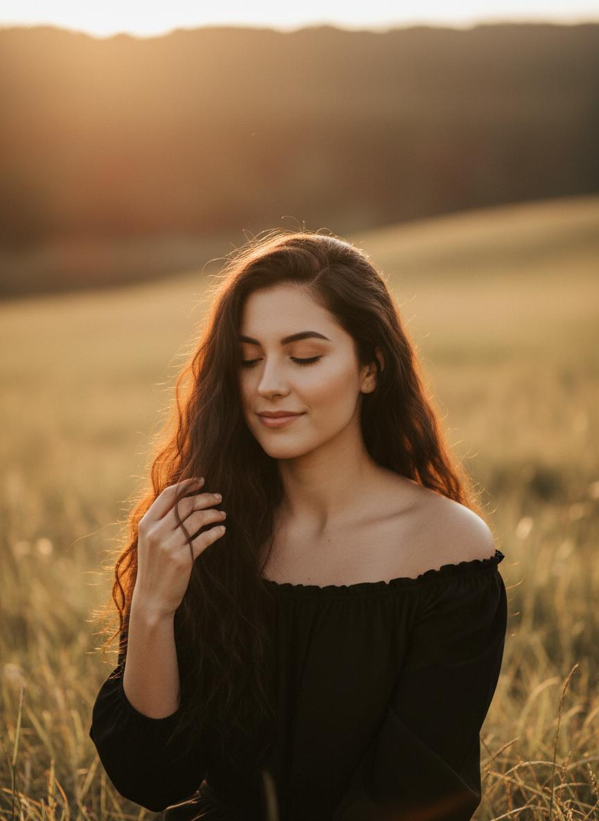 Spiritual woman in nature